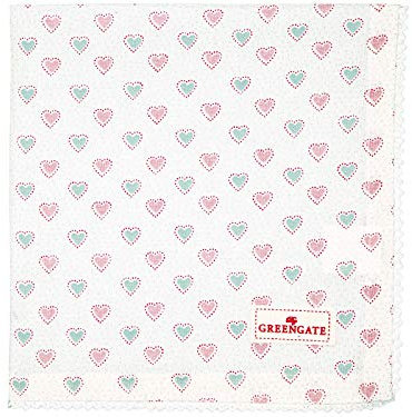 GreenGate Penny Stoffserviette White mit Spitze 40 x 40 cm