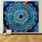 Wandteppich Mandala Wandbehang Böhmische Wandtuch Aesthetic Orientalisch Deko Wandtuch Yoga Psychedelisch Deko Tuch Tapestry groß Tischdecke Bett Deko, Blau,150 x 220cm