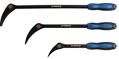 Aremnry 3-teiliges Indexierstangen-Set – 15-fach verstellbare Winkel-Stemmeisen – hochfester Chrom-Vanadium-Stahl – 20,3 cm, 30,5 cm, 40,6 cm Indexierbare Brechstangen