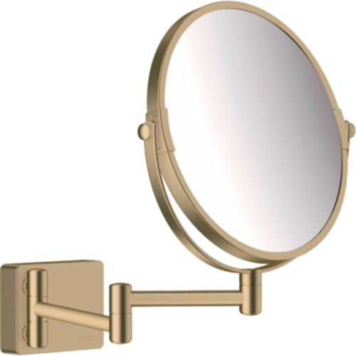 hansgrohe Kosmetikspiegel AddStoris, Rasierspiegel schwenkbar, Makeup Spiegel, Brushed Bronze