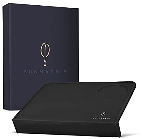 BUNNADRIP Premium Tampermatte mit Kante - Rutschfeste Silikon Tamping Matte mit Kantenschutz - Espresso Barista Zubehör - Pflegeleicht - 20,5 x 15 cm