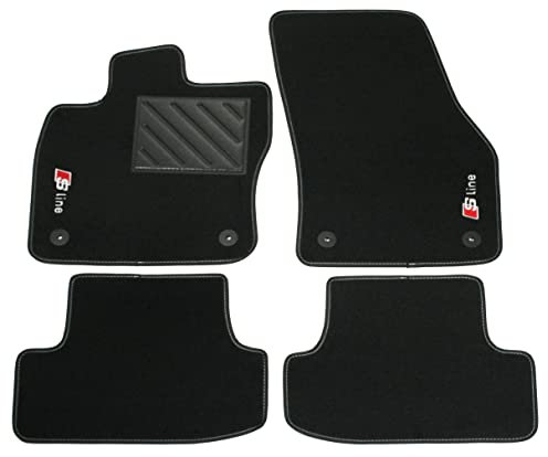 Tappetini compatibili per Q2 dal 2016 con logo ricamato e battitacco (2 ricami)