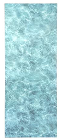Tadi & Imperio1979, Vinilmar 02 - Tappeto in vinile PVC con design digitale riva del mare, per soggiorno, cucina, ingressi, bagno o camere da letto con retro in PVC antiscivolo, colori blu turchese