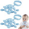BeißRing Baby-Beissring Baby,Beißring,Baby,Baby Zahnbürste Beissring Mit Reinigungsfunktion,Beißspielzeug Baby Form Einer Schildkröte I (2 Stück ）