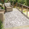 carpet city Teppich Outdoor Wetterfest - Beige - 120x170 cm - Floral - Balkon Teppich Wasserabweisend - In-& Outdoor Teppiche für Terrasse, Garten, Küche, Bad oder Wohnzimmer