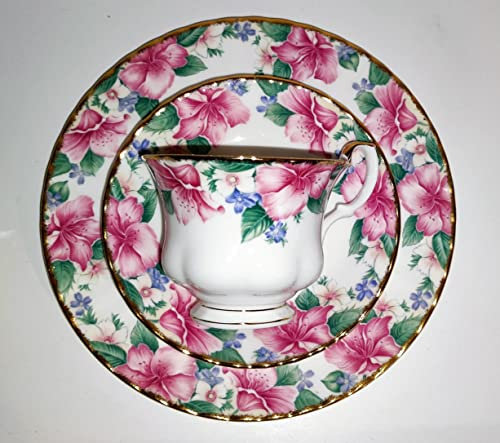 Tazza da collezione, Royal Albert, Lydia, 1 tazza, 1 piattino, 1 piatto da dessert, originale, Bone China