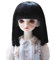 Lllunimon BJD Doll Perücke Schwarze Knalls Kurzer Straight Doll Perücken Synthetische SD -Perücke Puppenzubehör,for 1/3 BJD Doll
