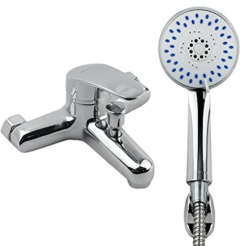 Rubinetto vasca da bagno miscelatore vasca da bagno MOKEKA rubinetto doccia da muro (Rubinetto + Doccetta)