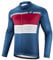 ROTTO Mens Cycling Jersey Long Sleeve Cycling Top Bike Shirt with Rear Pockets Stripe Series