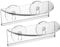 GANAZONO 2pcs Window Sucker Shelf Clear Plant Shelf Transparent Window Shelf Window Planter Transparent Potting Racks Floating Shelves for Wall Pots Plants Glass Suction Cup Holder Acrylic