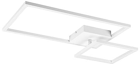 Reality Leuchten LED Deckenleuchte Padella R62642131, Metall Weiß matt, inkl. 25 Watt LED, Switch Dimmer