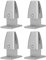 Kuuleyn Schreibtischteiler, Trennwandhalterung, Schreibtisch-Sichtschutz, 4 Stück Schreibtisch-Trennwandklemme, T-Typ, Aluminiumlegierung, Silberfarben, Schreibtisch-Trennwandhalterung Für Büro