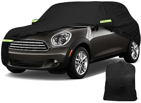 Housse de Protection Voiture pour Mini Countryman R60 2010-2016, pour Mini Paceman R61 2012-2016, Tous Temps Étanche Bâche Voiture avec Porte Zippée et Sangle Coupe Vent