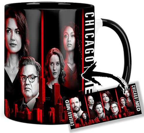 Chicago Med Torrey Devitto Colin Donnell Tasse Innen & Henkel Schwarz Keramikbecher Mug