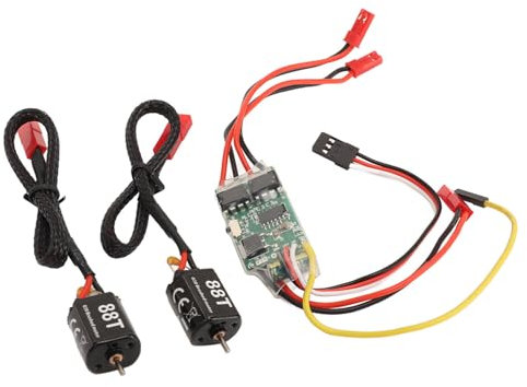 Miokycl 10A Brushed ESC Efficient Dual Way Bidirektional 88T Electric Speed Controller for RC Model Ship