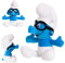 Smurfs Puppe Kuscheltier, 35cm Schlümpfe Gefüllte Plüschtiere, Smurfs Plush Plüsch Puppe Mit schwarzem Brillengestell, Für Weihnachten, Valentinstag, Kindergeburtstag Party Thema Geschenke