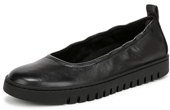 Vionic Womens Uptown Ballet Ballet Flat Black Leather 7 M