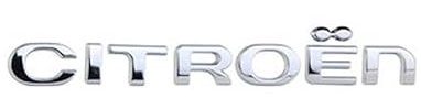 YYBCDSA Auto Emblem,für Citroen C1 C2 C3 C4 C5 Elysee-Accessoires 3D Metall Chrom Buchstabenmarke Badge Aufkleber,Kühlergrill Emblem Car Styling Autozubehör,A