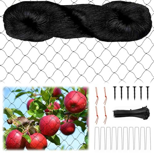 SLTAXAR 15mx7.5m Vogelschutznetz Vogelnetz mit 6cm Hühnergehege Netz Gartennetz Pflanzennetz Teichnetz Pool Netz Volierennetz Obstbaum Taubennetz Netz Vogelschutz Hühnernetz Vogelschutznetz Engmaschig