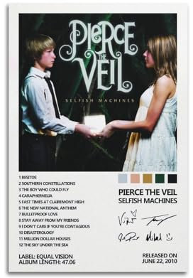 Poster, Motiv: Pierce The Veil Album, Poster, Kunstdekoration, Wandposter, Dekoration, Innenposter, Druck, Dekoration, Bar, Restaurant, Dekoration, Ästhetik, Poster, Wohnzimmer, Poster, 30 x 45 cm,