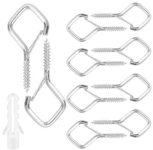 Gancio Soffitto,Gancio Muro,Occhielli A Vite,Ganci Da Soffitto,Ganci Da Muro,Ganci A Vite,Gancio Da Soffitto,Gancio Lampadario,Viti Con Occhielli A Vite,Gancio Per Avvitare,Gancetti,Argenteo 48 Pezzi