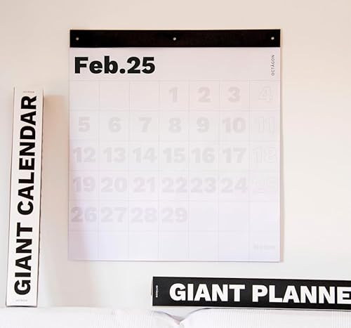 OCTÀGON DESIGN 2025 Großer Wandplaner | Wandplaner | Kalender | Großes Denken, große Planung! | 12 Blatt | Groß, 69 x 76 cm