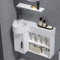Moderner Eck-Waschbeckenschrank mit Wandmontage, mit Keramik-Liberty über der Theke, Waschtisch-Waschbecken, schwimmendes Porzellan-Waschbecken mit Türen für kleine Räume (70 cm)