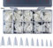 500 Pcs Nail Tips Stiletto Short for ABS, 10 different sizesHalf Cover Shape Nail Tips, Pre-Filed Half Matte Press on Short, Clear Matte False Nails