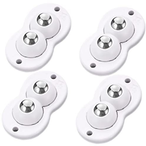 GLEAVI 4 Stück Kugelrolle faltbar Kranx Rad Bausatz Generator LKW edelstahlstrohlme ersatzteile für gartenmöbel bauchmuskelroller selbstklebende Laufrollen Minirollen Rostfreier Stahl