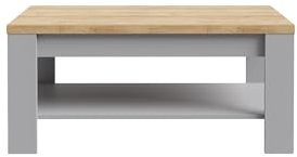 möbelando Couchtisch >Bohol< in Riviera Eiche Dekor/Eiche grau (100x45,7x60 cm) bietet 1 Ablagefläche, stabile Füße aus Kunststoff und eine Belastbarkeit von 40 kg. Zerlegt geliefert.