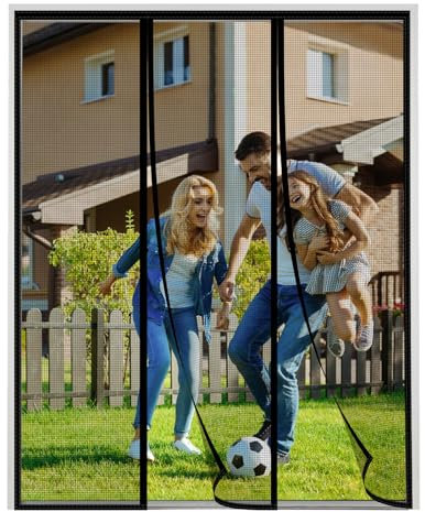 XDMYGTT Moustiquaire Porte Magnétique, Noir, Maille Ultra Fine, 240x210cm