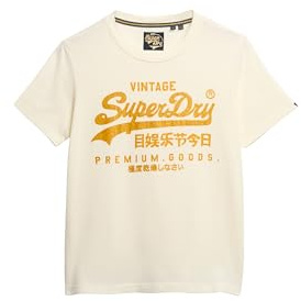 Superdry Damen Locker geschnittenes Vintage Logo T-Shirt mit Verzierung