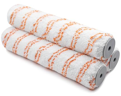 ROLLINGDOG 12 High-Density Microfibre Roller Sleeves – 12mm, Pack of 3 | High-density microfibre with a 12mm medium pile for semi-smooth to semi-rough walls, supplied as a pack of three sleeves