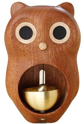 Shopkeeper's Bell, Tier-Design, dekorativ, Eulen-Doorbell Ornament, ideal für Outdoor, Garage, Klassenzimmer, Hotel, Mailbox, Schlafzimmer, Kühlschrank 4,57 Zoll