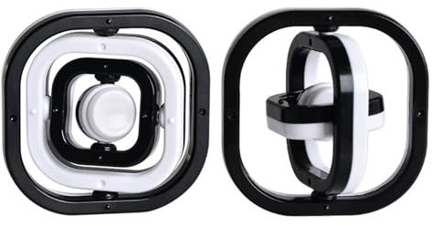4 Pack Fidget Spinner Bulk für Kind Erwachsene Tri-Spinner Fidget Spielzeug Spinner für Stress Relief, Sensorisches Spinnendes Spielzeug für Kinder und Erwachsene (Schwarz und weiß)