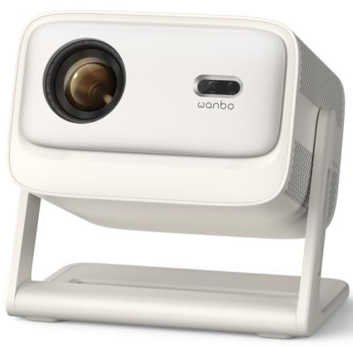 WANBO Vali 1 Pro Vidéoprojecteur avec Google TV Netflix MEMC HDR10, 2+32G | 4K Compatible 900 ANSI, Natif 1080P, Dolby 12W, Rotation 200°, Auto Focus Keystone HDMI 2.1 eArc, Contrôle Vocal, Home Cinéma