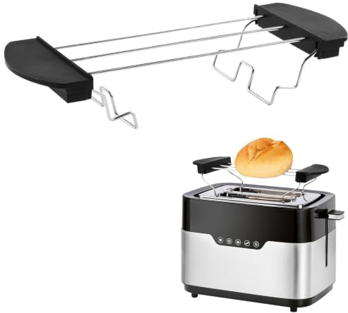 OXDASW Brötchenaufsatz Für Toaster,Toaster Warming Rack,Brotbackregal | Toasteraufsatz Für Brötchen Universal,Edelstahl Toast Rack,Toaster Aufsatz Universal,Für 2 Scheibe Toaster