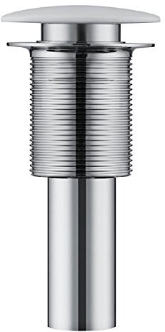 StoneArt Ablaufgarnitur Waschbecken, Universal Ablaufgarnitur ohne Überlauf für Aufsatzwaschbecken Ablaufventil Modernes Pop Up Ventil Abflussgarnitur PX05Pweiß, matt