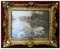 Lnxp Wunderschönes Gemälde Bilder Bild mit Rahmen Barock Antik Repro Rahmen Schwahn Schwäne 56x46 cm 50B