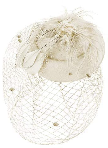 Women Girl Vintage Fascinator Hat Feather Mesh Net Veil Party Hat Ascot Flower Derby Cap Flower Polka Dot Headband Pillbox Cap Hair Hairpin Hairband Bridal Wedding Cocktail Tea Party Headwear