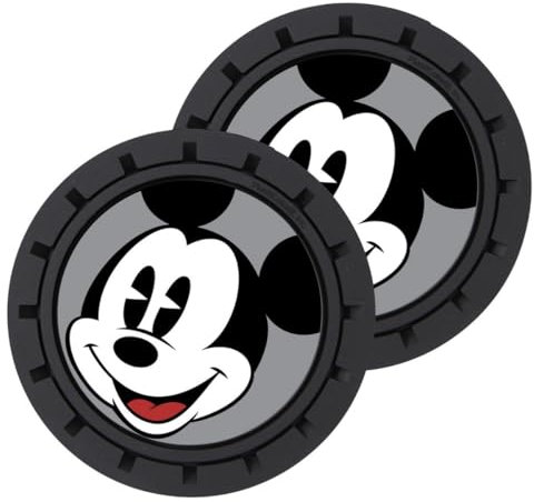 Plasticolor Disney Mickey Mouse 001968R01 Lot de 2 dessous de verre pour voitures, camions ou SUV