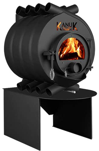 Warmluftofen Kanuk® Original 10 kW - Werkstattofen - Schwedenofen - Zulassung für Deutschland, Österreich und Schweiz - BimSchV (ohne Seitenverkleidung, Untergestell Box)