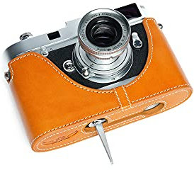 Handgefertigt aus echtem echtem Leder halbe Kamera Tasche Tasche für Leica MP M6 M4 M3 M2 M1 Mit Leicavit-M Sandy Brown