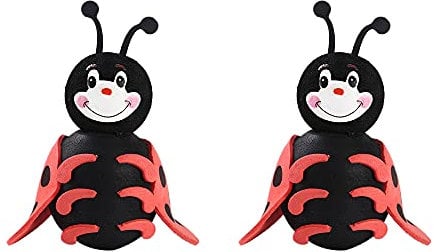 2 Pcs Ladybug Car Antenna Topper Car Aerial Ball EVA Foam Antenna Ball for Car, Truck, Suv Decoration