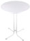 goodsforbusiness Stehtisch Partytisch runde weiße Platte D80 x H107 cm, Eventtisch Holzwerkstoff beschichtet, Bartisch weißes klappbares Metallgestell, Biergartentisch für Innen u. Außen, 83803