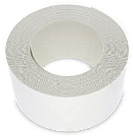 WoodPress® 50 mm Mélamine Blanc Perle Bande de Chant en Placage Préencollé – Rouleau de 7,5 m – Application à Repasser facile à faire soi-même, couvre le bord d'un panneau MDF standard