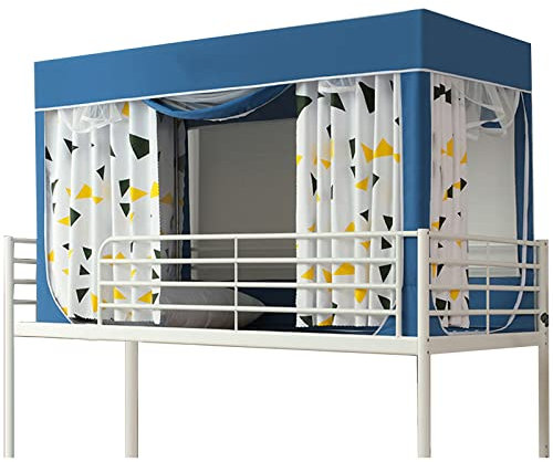 Moskitonetze Für Bett,Etagenbett Blackout Staubdicht Bett Zelt Vorhang Tuch Betthimmel,Bett-Zelt Privatsphäre Für Studenten Schlafsa Einzelbett Camping 90 * 190 * 90CM,E,90 * 90 * 190cm