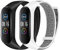 Huamanlou Nylon Armband Kompatibel mit Xiaomi Mi Band 6/Mi Band 5/Mi Band 4/Mi Band 3/Amazfit Band 5 Armband, Weiches Sport Uhrenarmband Verstellbarer Ersatzarmband für Herren Damen