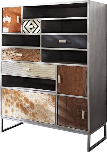 DELIFE Anrichte Multi-Drawer Material Mix 100x130 Highboard