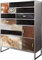 DELIFE Anrichte Multi-Drawer Material Mix 100x130 Highboard
